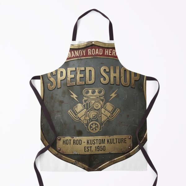 Item preview, Vintage Speed Shop Hot Rod – Kustom Kulture Garage designed and sold by Normandy Road Heritage™ - Vintage Garage Art.