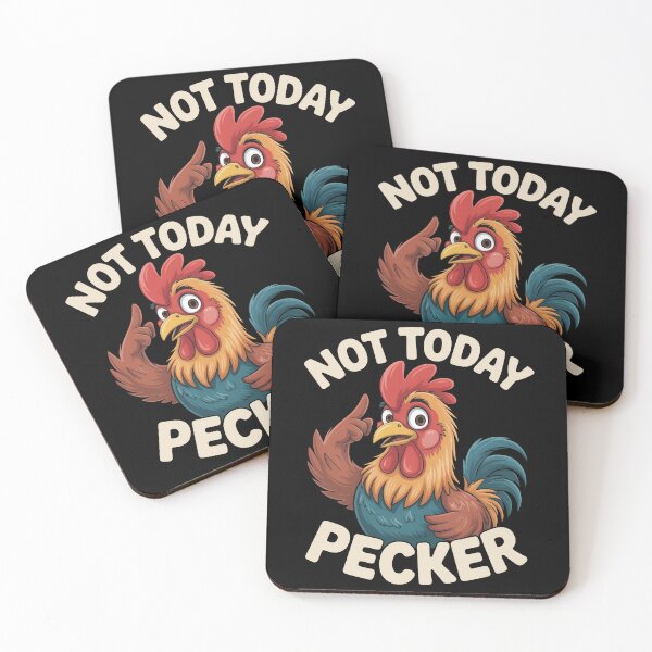 Item preview, Not Today Pecker Funny Rooster Gift for Farmers Chicken Humor designed and sold by SkymarArt.
