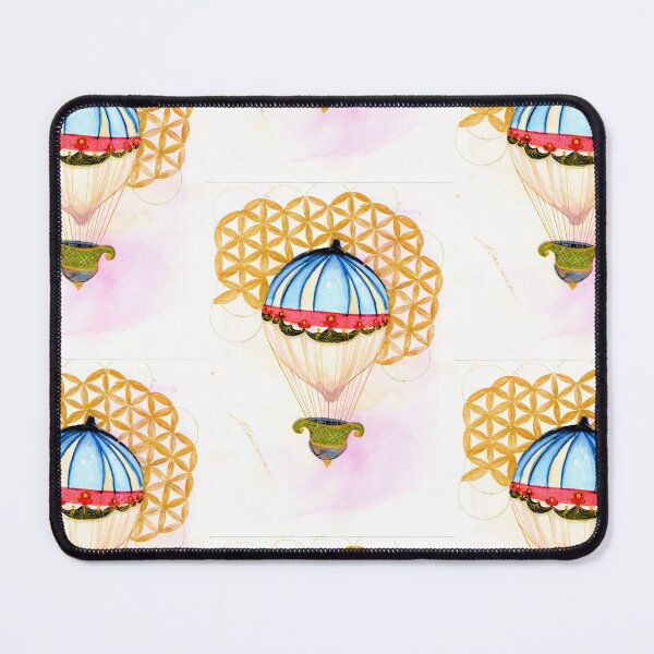 Item preview, Sacred Geometry Hot Air Balloon: Flower of Life Watercolour designed and sold by ArithraStudio.