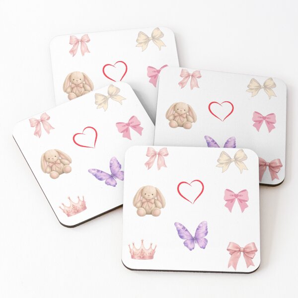 Item preview, Cute Pastel Coquette Bow Bunny Butterfly Heart Crown Aesthetic designed and sold by TibbuTees.