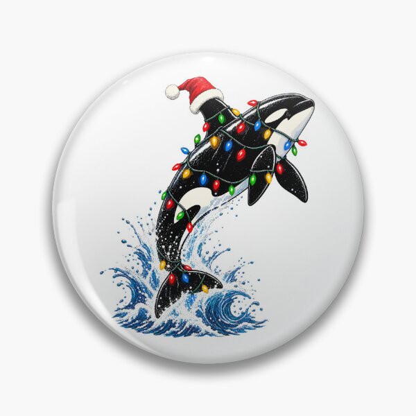 Item preview, Christmas Orca Killer Whale Holiday Lights Festive Ocean Animal designed and sold by ZIGLWORKS.