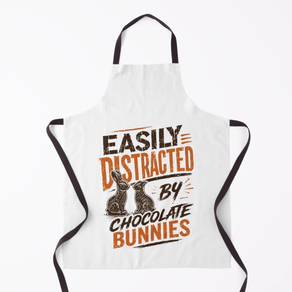Item preview, Easily Distracted By Chocolate Bunnies Funny Easter Holiday Chocolate Lover designed and sold by HumansStuck12.