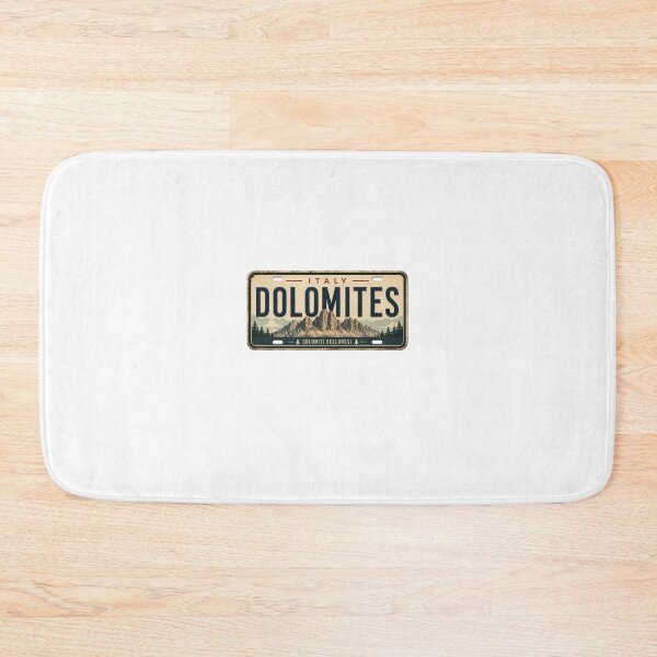 Item preview, The Dolomites Mountains Retro Numberplate Graphic designed and sold by FanFueledStickers.