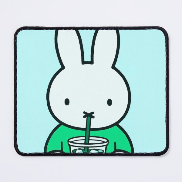 Item preview, Green Themed iced coffee bunny designed and sold by Cozy Moss Studio.
