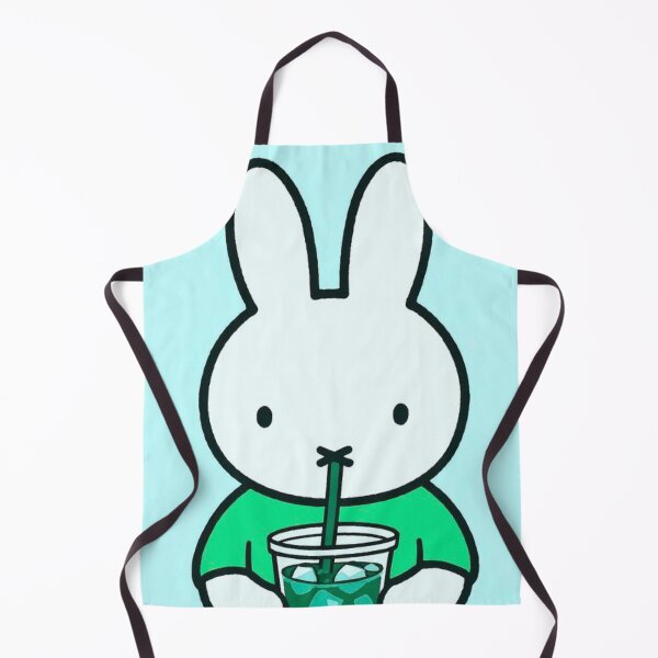 Item preview, Green Themed iced coffee bunny designed and sold by Cozy Moss Studio.