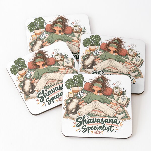 Item preview, Shavasana Specialist – Funny Yoga Nap Sticker designed and sold by ChicClicker.