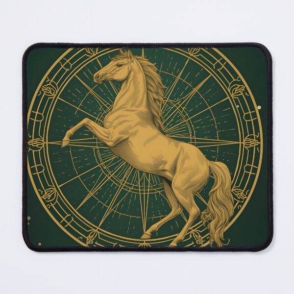 Item preview, Golden Horse Mandala Wall Art designed and sold by ameetlumiere.