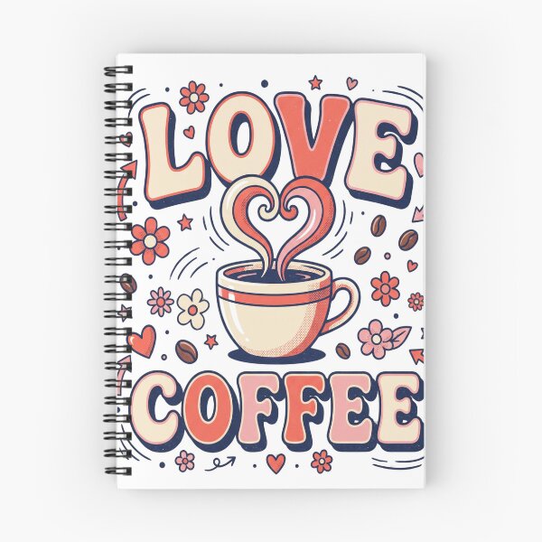 Item preview, Love + Coffee – Retro Coffee Lover Design designed and sold by abdlhakim taoufik.