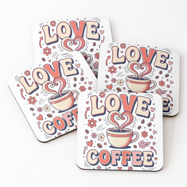 Item preview, Love + Coffee – Retro Coffee Lover Design designed and sold by abdlhakim taoufik.