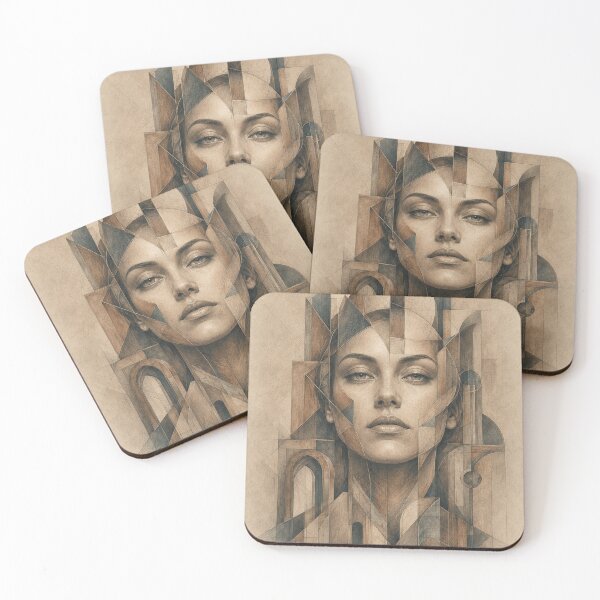 Item preview, Geometric Woman in Surreal Architecture designed and sold by VlodArt.