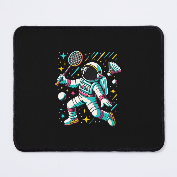 Item preview, Astronaut Playing Badminton in Space Retro Art designed and sold by domjudith.