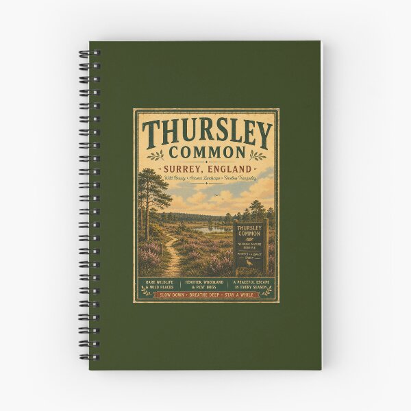 Item preview, Thursley Common Surrey Vintage Travel Poster designed and sold by ThatSurreyLife.