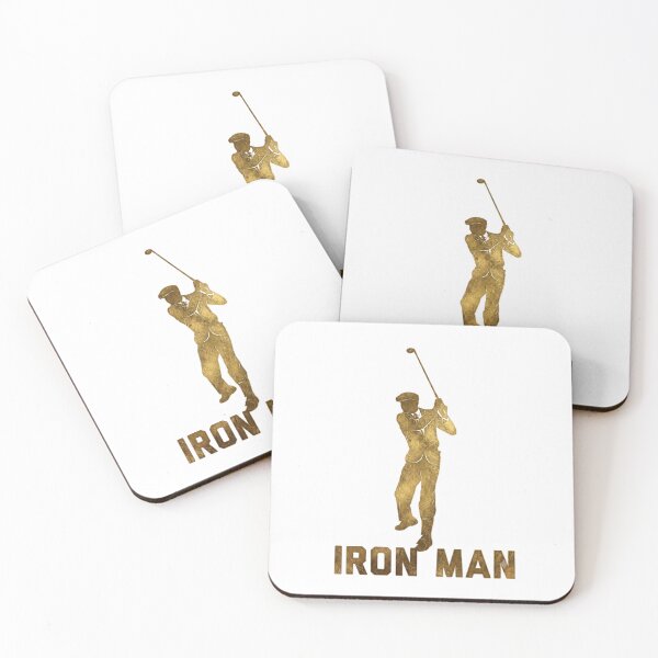 Item preview, Vintage Gold Iron Man Golfer Design designed and sold by Shopeon Designs.