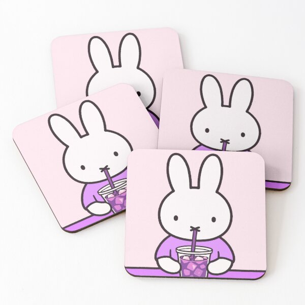 Item preview, Purple Themed iced coffee bunny designed and sold by Cozy Moss Studio.
