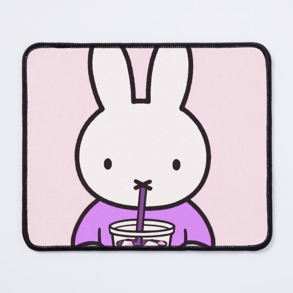 Item preview, Purple Themed iced coffee bunny designed and sold by Cozy Moss Studio.