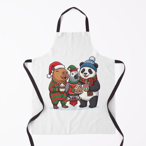 Item preview, Cute Cozy Christmas Animals Capybara Panda Parrot designed and sold by Steele-Art.