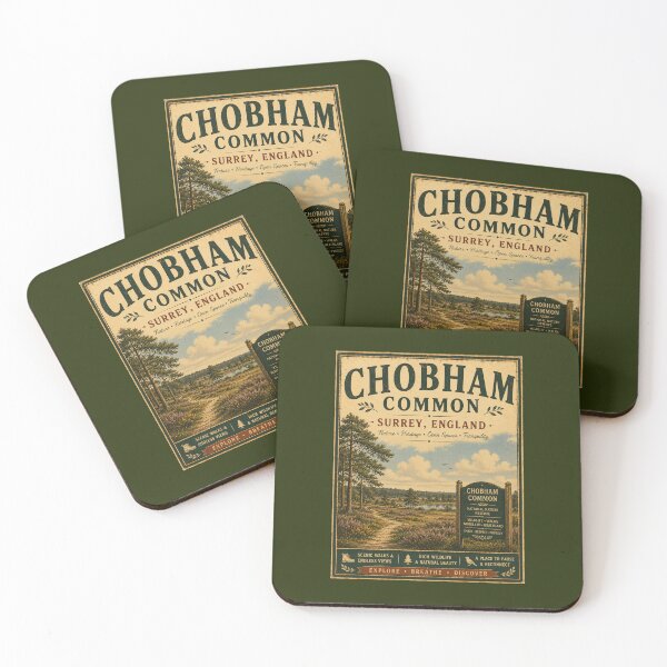 Item preview, Chobham Common Surrey Vintage Travel Poster designed and sold by ThatSurreyLife.
