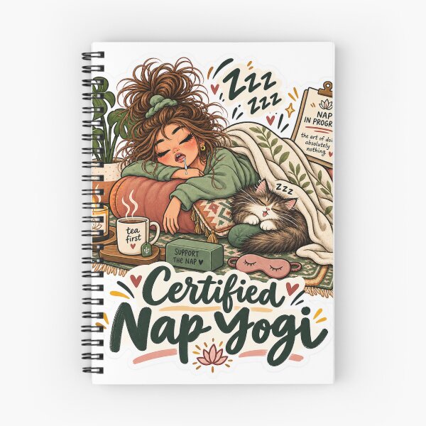 Item preview, Certified Nap Yogi – Funny Yoga & Nap Lover Sticker designed and sold by ChicClicker.