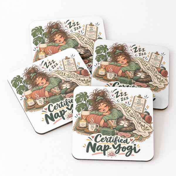 Item preview, Certified Nap Yogi – Funny Yoga & Nap Lover Sticker designed and sold by ChicClicker.