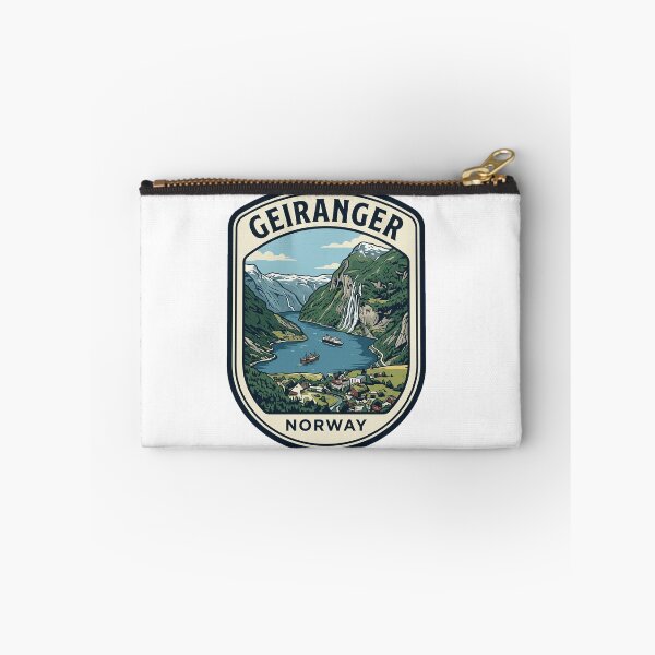 Item preview, Geiranger Norway Fjord Vintage Travel Badge designed and sold by k3rstman1.