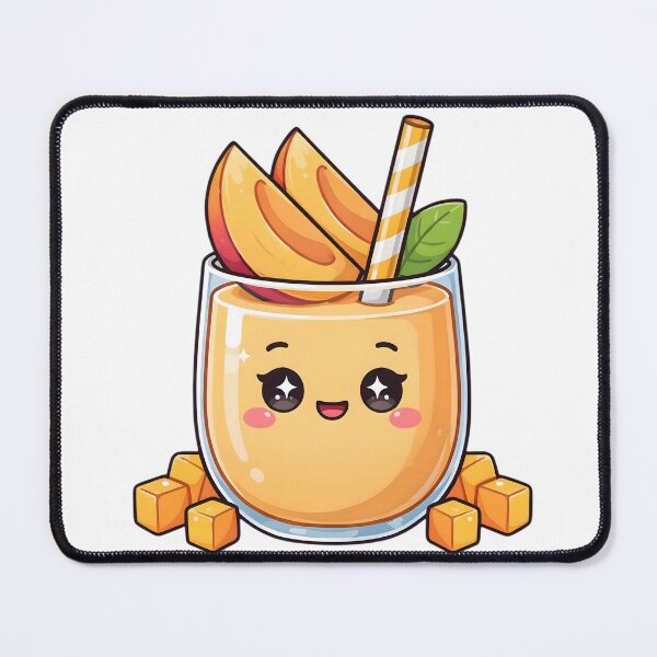 Item preview, Cute Kawaii Mango Smoothie Café Sticker designed and sold by ChibiPCStudio.