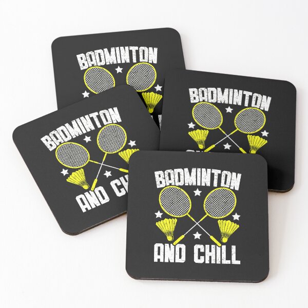 Item preview, Badminton And Chill Crossed Rackets Shuttlecock Graphic designed and sold by domjudith.