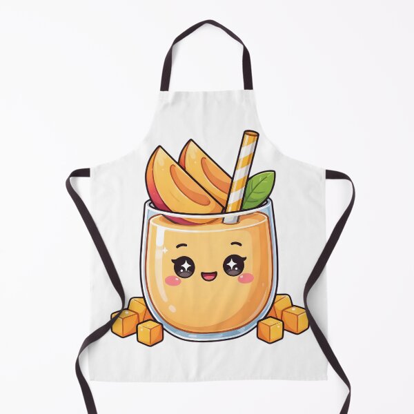 Item preview, Cute Kawaii Mango Smoothie Café Sticker designed and sold by ChibiPCStudio.