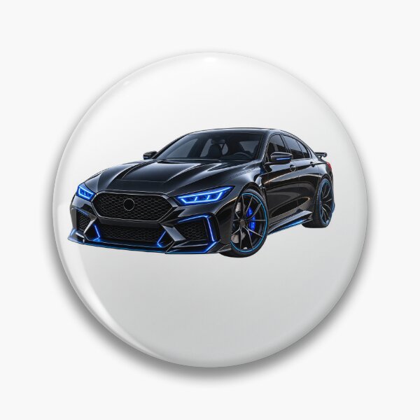 Item preview, Futuristic Black Sports Car Sticker | Blue Neon Racing Car | Automotive Enthusiast Gift designed and sold by Ishratparween11.