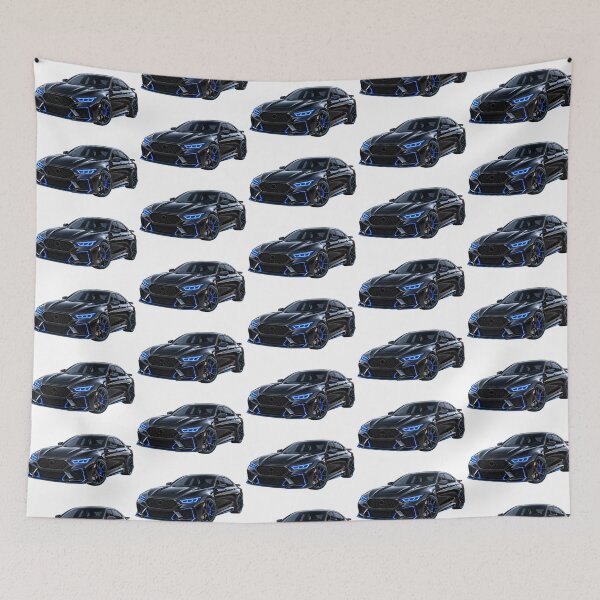 Item preview, Futuristic Black Sports Car Sticker | Blue Neon Racing Car | Automotive Enthusiast Gift designed and sold by Ishratparween11.