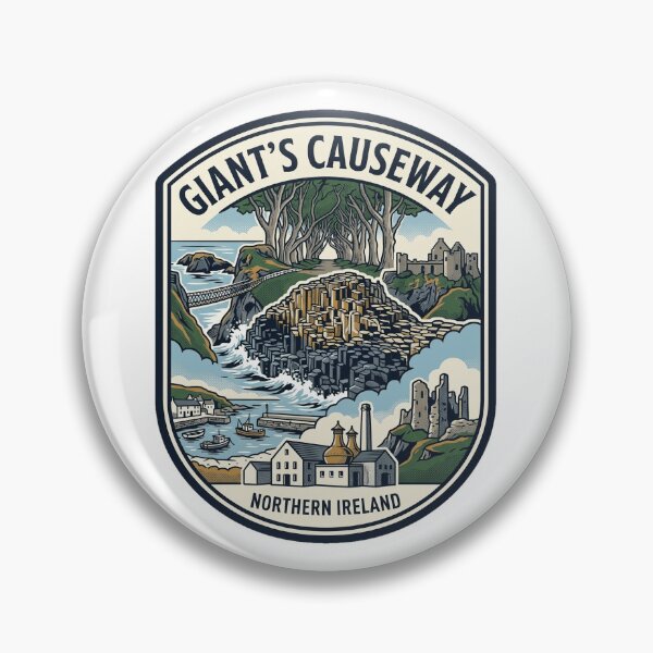 Item preview, Giant's Causeway Northern Ireland Vintage Travel Badge designed and sold by k3rstman1.
