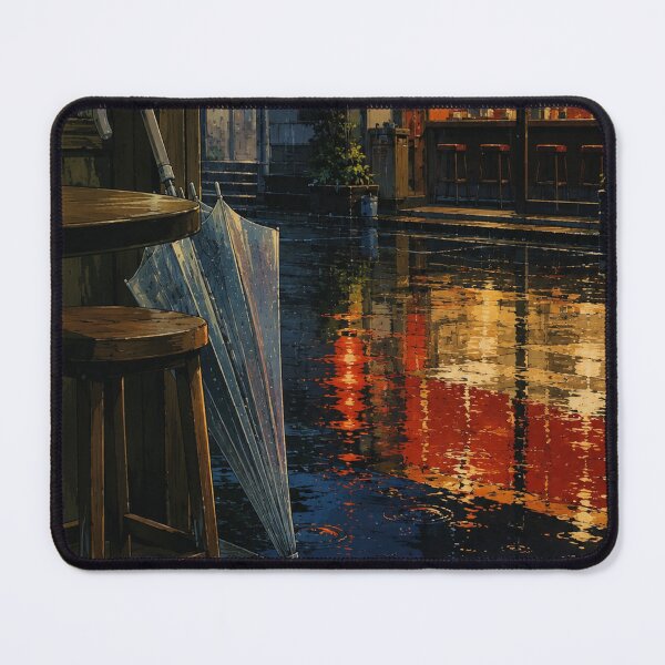 Item preview, Lofi Rain: Neon Puddle Echo designed and sold by bapupa.