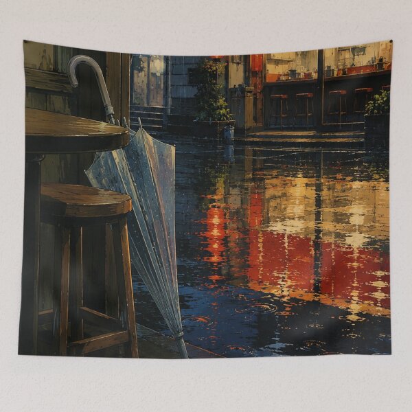 Item preview, Lofi Rain: Neon Puddle Echo designed and sold by bapupa.