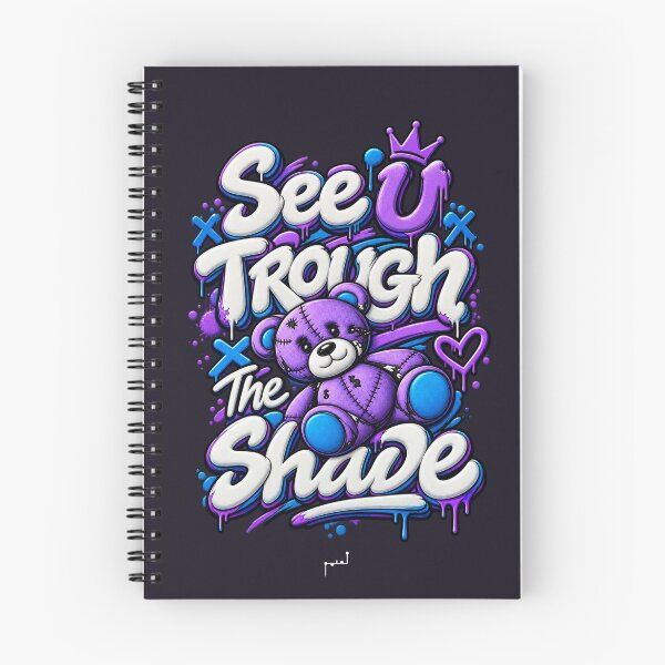 Item preview, See U Trough The Shade – Purple Graffiti Teddy designed and sold by Musamem  Designs.