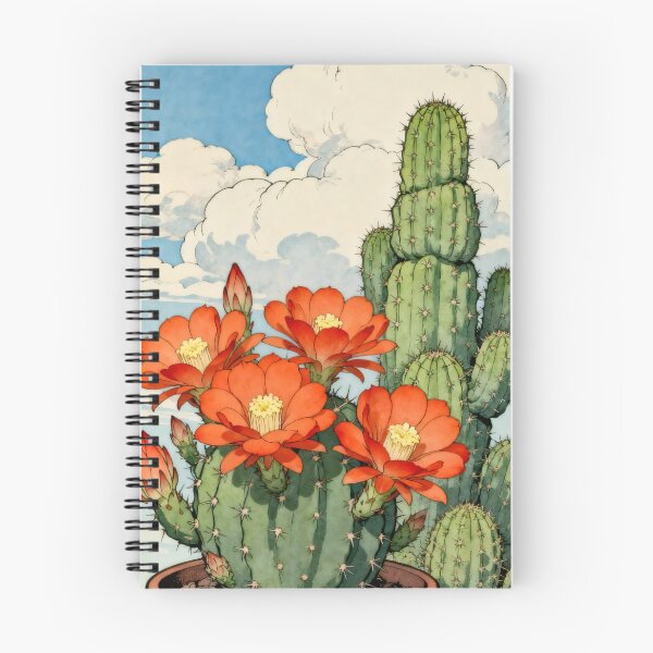 Item preview, Blooming Desert Cactus - Vintage Japanese Botanical Art Print designed and sold by Billy Morfo™.
