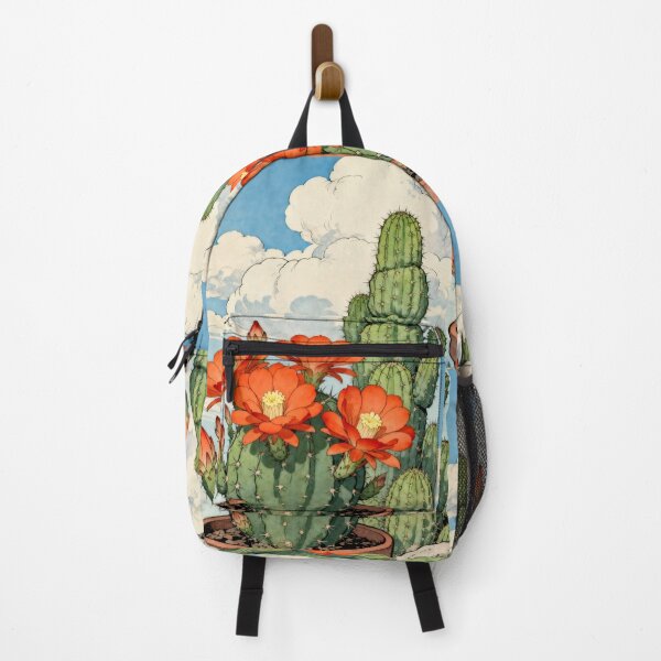 Item preview, Blooming Desert Cactus - Vintage Japanese Botanical Art Print designed and sold by Billy Morfo™.