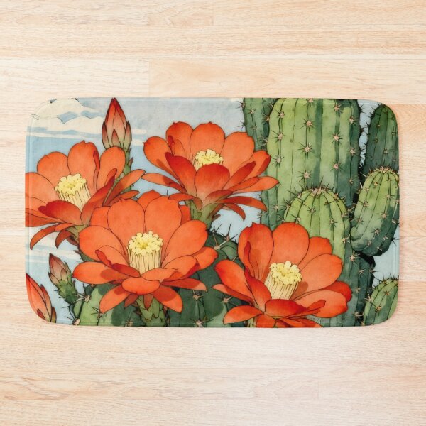 Item preview, Blooming Desert Cactus - Vintage Japanese Botanical Art Print designed and sold by Billy Morfo™.