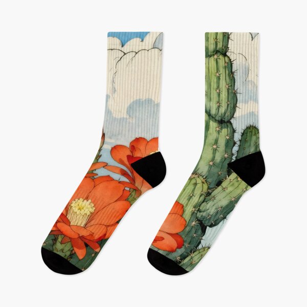 Item preview, Blooming Desert Cactus - Vintage Japanese Botanical Art Print designed and sold by Billy Morfo™.