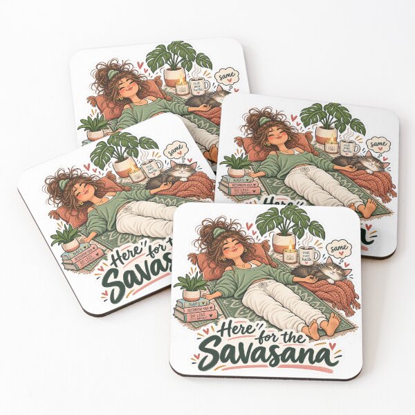 Item preview, Here for the Savasana – Funny Yoga Class Sticker designed and sold by ChicClicker.