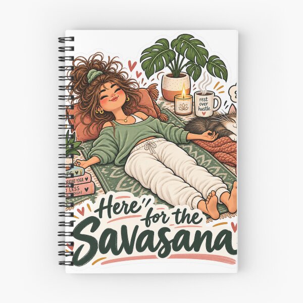 Item preview, Here for the Savasana – Funny Yoga Class Sticker designed and sold by ChicClicker.