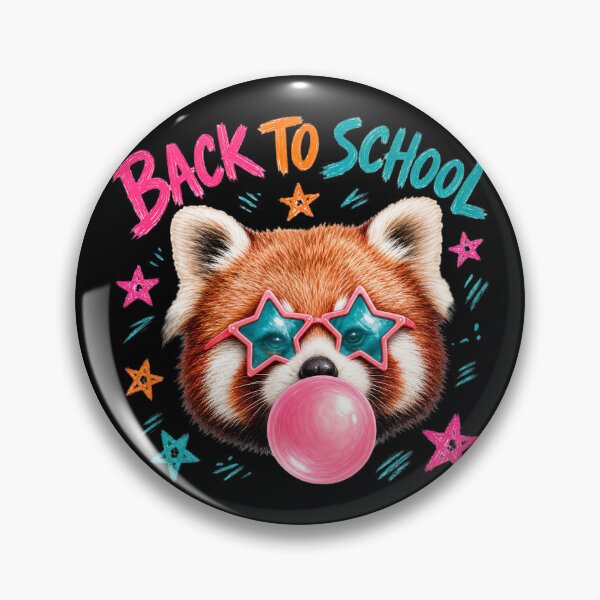Item preview, Back to School Red Panda Bubble Gum Star Glasses designed and sold by MOCH- ART.
