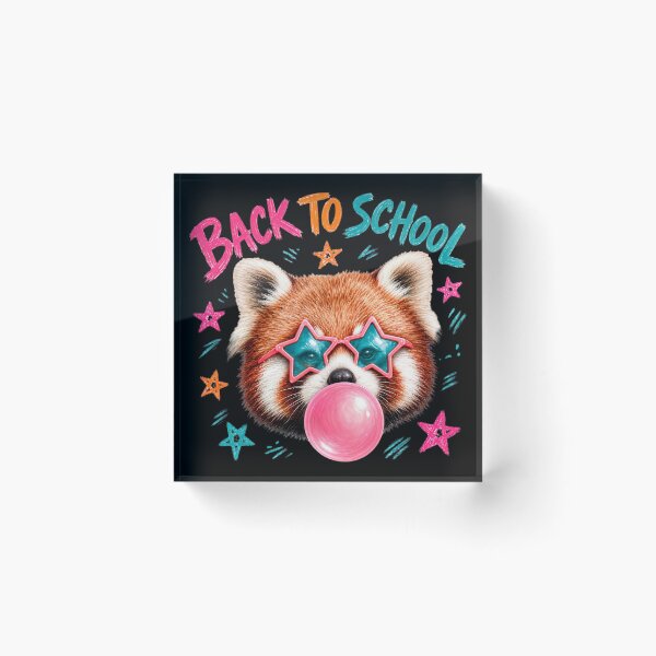Item preview, Back to School Red Panda Bubble Gum Star Glasses designed and sold by MOCH- ART.