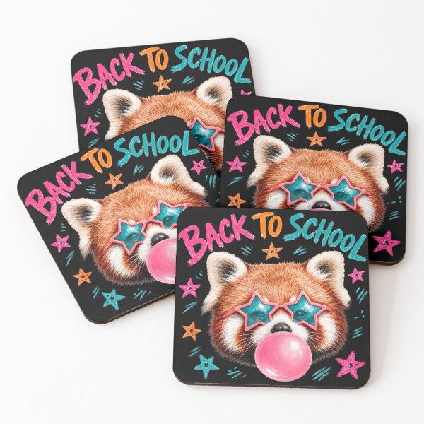 Item preview, Back to School Red Panda Bubble Gum Star Glasses designed and sold by MOCH- ART.