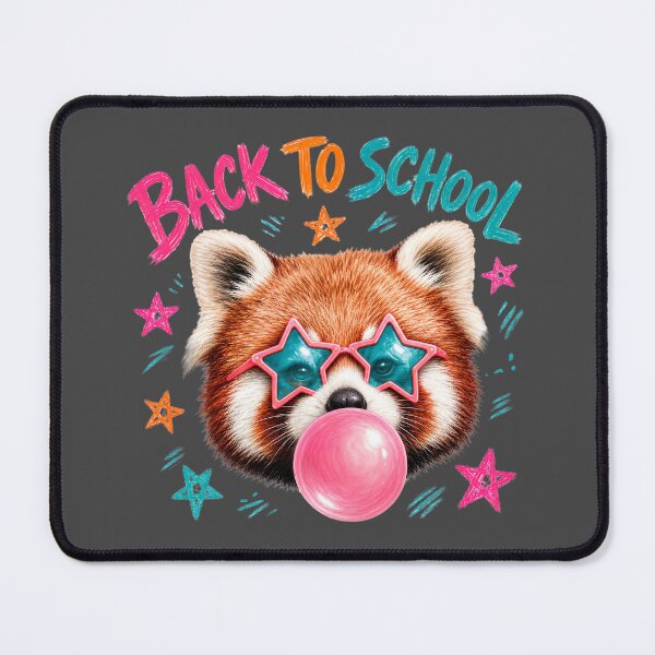 Item preview, Back to School Red Panda Bubble Gum Star Glasses designed and sold by MOCH- ART.