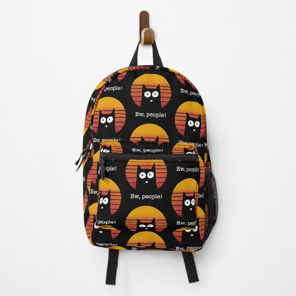 Item preview, Ew, People! Black Cat Retro Sunset designed and sold by OlyvieArt.