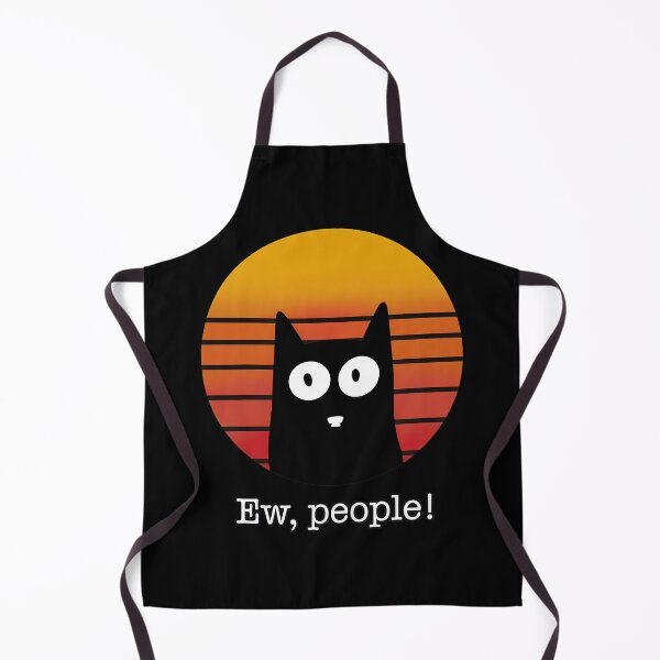 Item preview, Ew, People! Black Cat Retro Sunset designed and sold by OlyvieArt.
