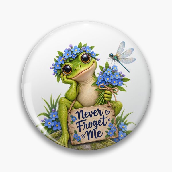 Item preview, Never Froget Me Funny Frog Design designed and sold by CJLindy.