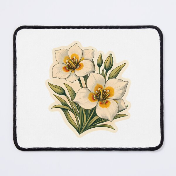 Item preview, Utah Sego Lily Watercolor Illustration designed and sold by ChemicalXShop.