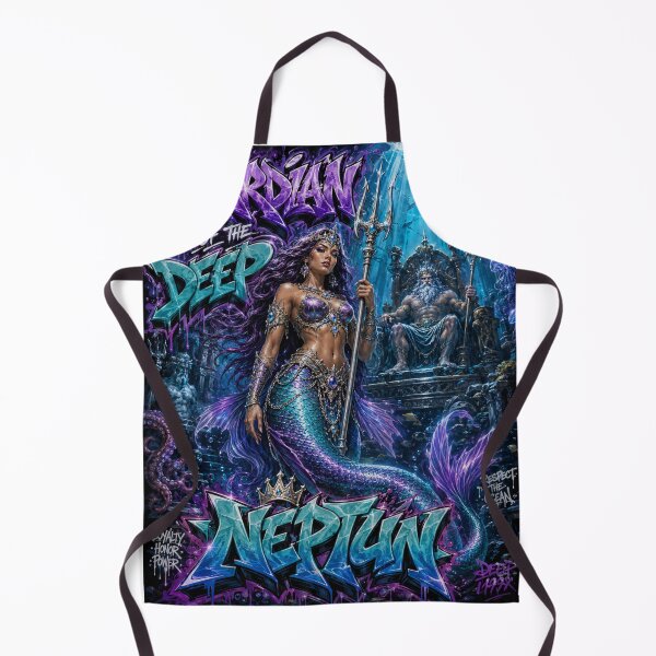 Item preview, Mermaid – Neptune’s Ocean Guardian | 90s Airbrush Fantasy designed and sold by Kilian Luc.