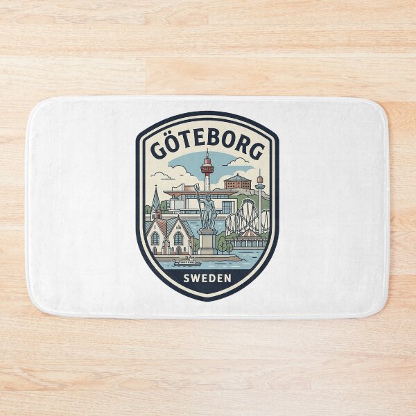 Item preview, Göteborg Sweden Retro Travel Emblem designed and sold by k3rstman1.