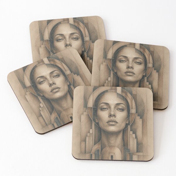 Item preview, Geometric Woman in Surreal Architecture designed and sold by VlodArt.